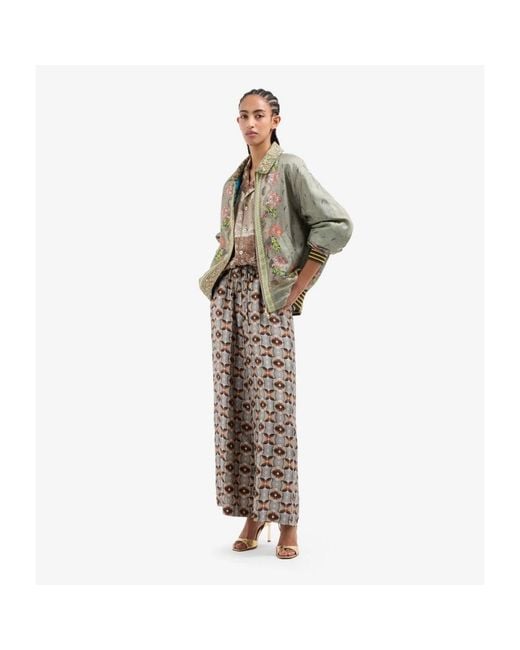Pierre Louis Mascia Multicolor Wide Trousers