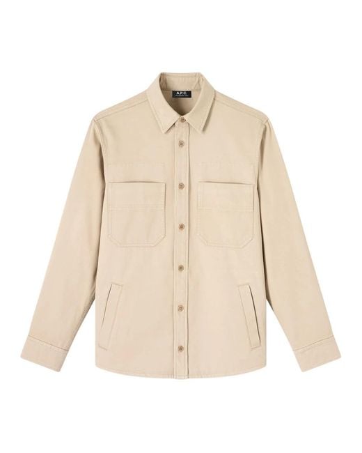 A.P.C. Natural Casual Shirts for men