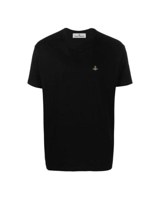 T-shirt con logo e stampa frontale di Vivienne Westwood in Black da Uomo