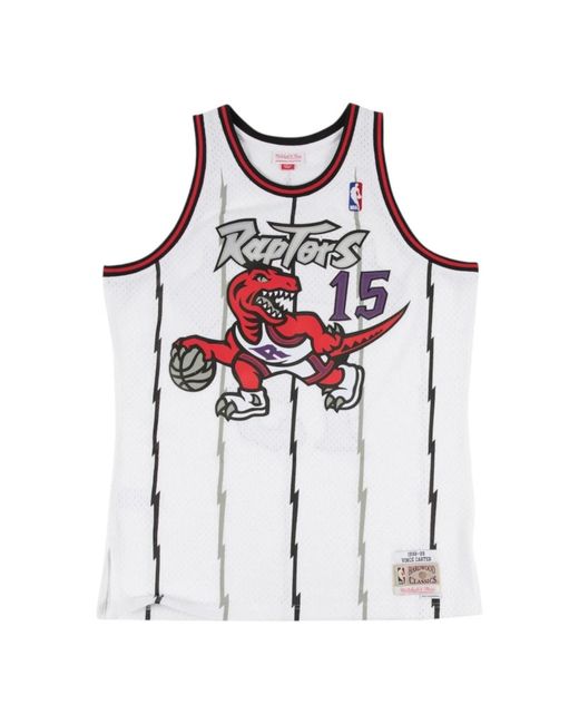 Mitchell & Ness Fitness ,Wit ,Polyester Toronto Raptors Vince Carter Swingman Jersey in het White voor heren