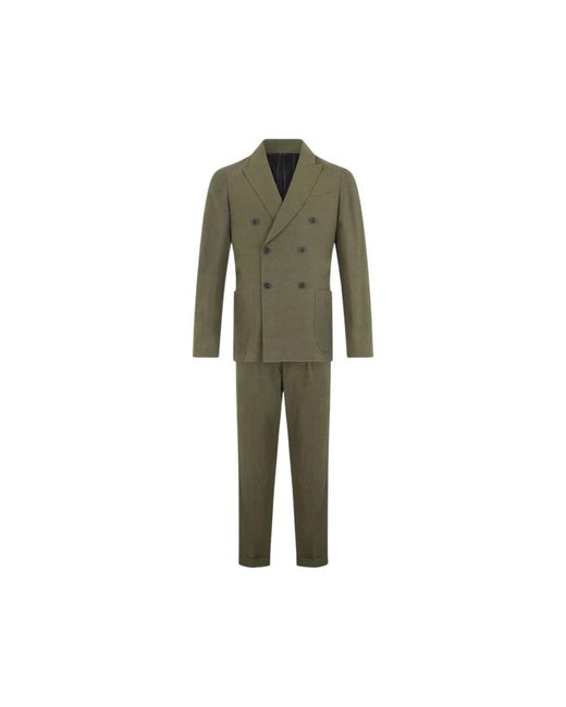 Roberto Cavalli Green Double Breasted Suits for men