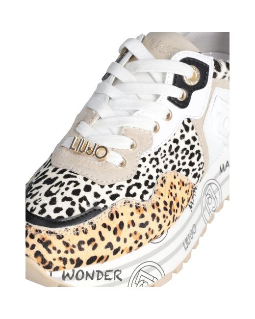 Liu Jo White Leopard Multicolore Sneakers