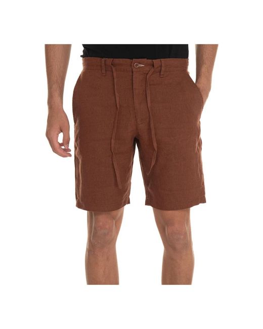 Gant Leinen bermuda shorts mit spitze in Brown für Herren