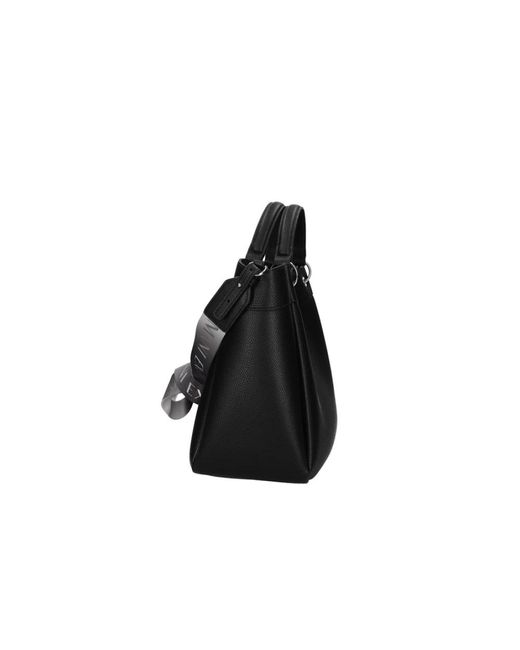 Armani Exchange Black E Handtasche mit kleinem Logo
