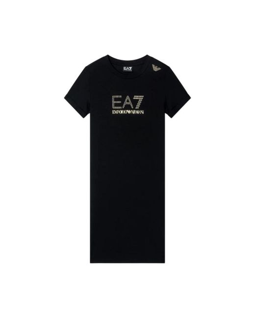 EA7 Evolution Jersey Jurk in het Black