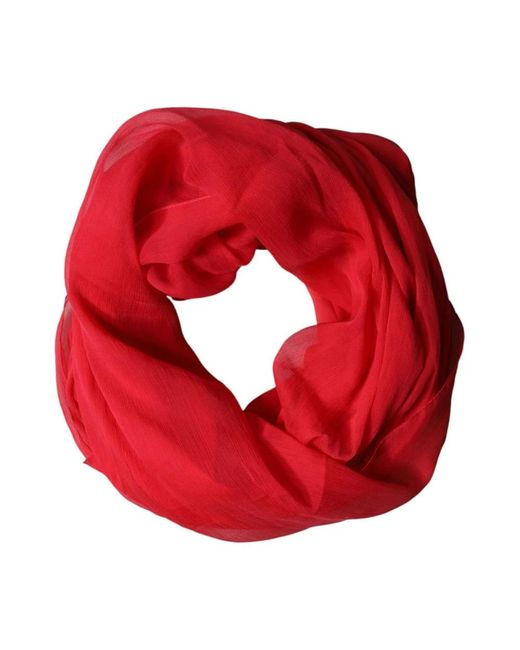 Dolce & Gabbana Red Silk Scarves for men