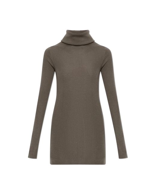 Rick Owens Wool Turtleneck in het Brown