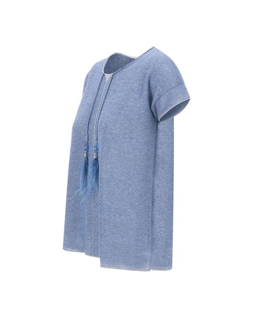 Blouses Kangra en coloris Blue