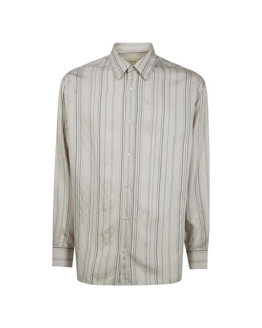 Emporio Armani Lässiges Baumwollhemd Für Männer in Gray für Herren