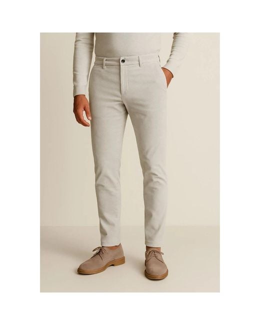 BRIGLIA Hellgraue Samthose in Gray für Herren