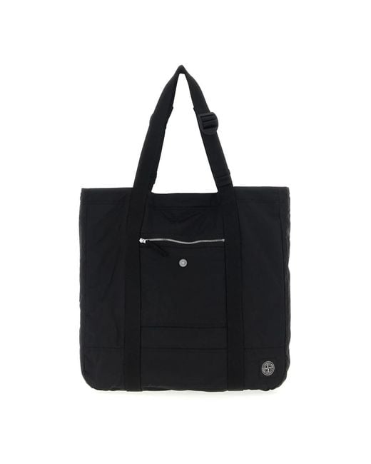 Stone Island Tote Bags in het Black voor heren
