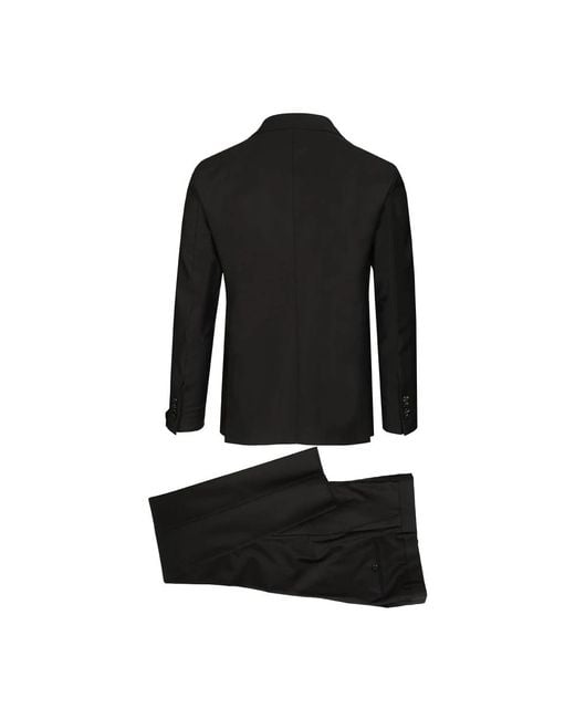 Tagliatore Black Double Breasted Suits for men
