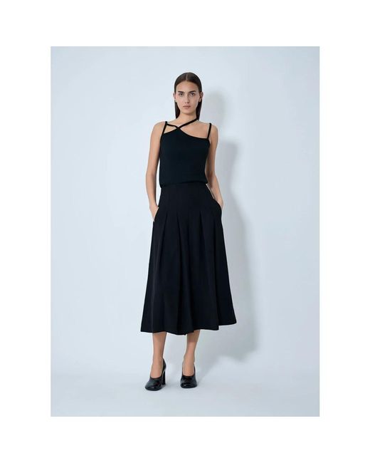 Yohji Yamamoto Black Midi Skirts
