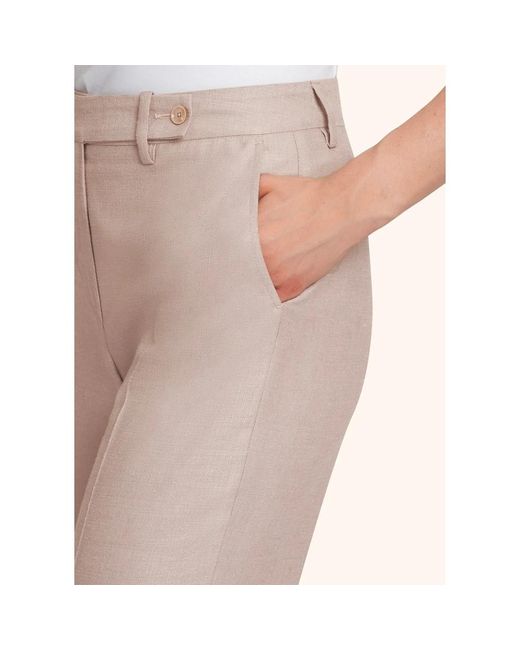 Trousers > wide trousers Kiton en coloris Natural
