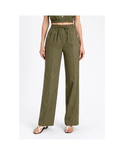 Twinset Green Wide Trousers