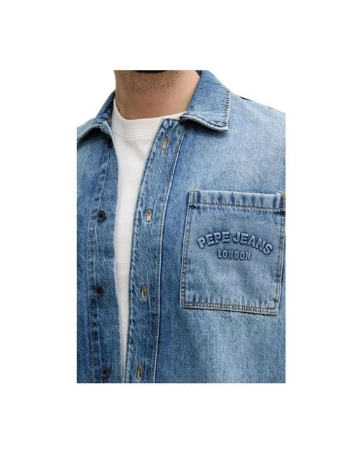 Pepe Jeans Blue Denim Jackets for men