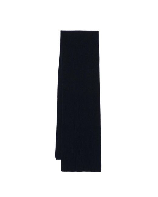 Sunspel Cashmere Ribgebreide Sjaal in het Blue voor heren