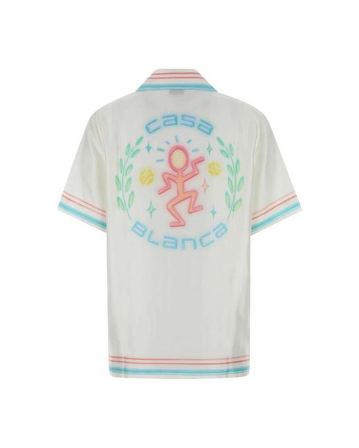 Casablanca Blue Short Sleeve Shirts for men