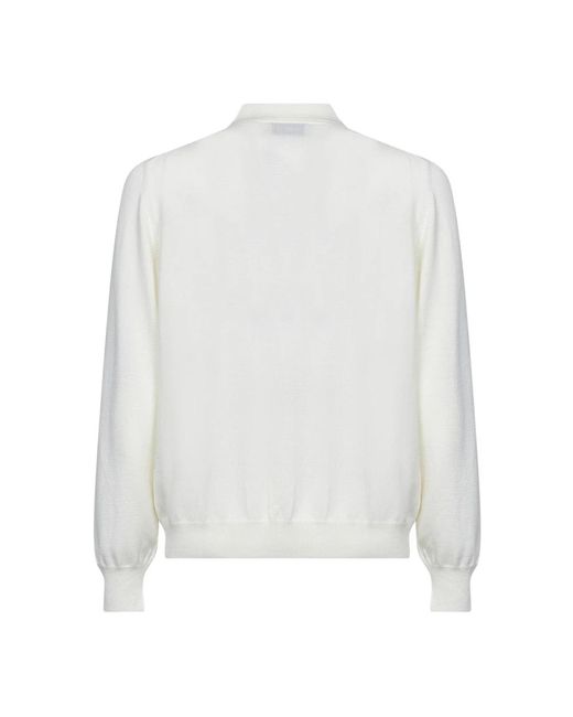 D4.0 Polo Strick in White für Herren