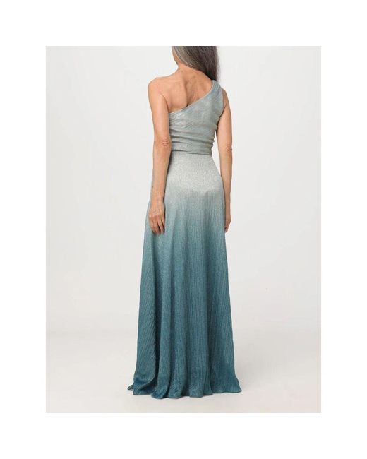 Liu Jo Green Blaues Ombre One-Shoulder Kleid