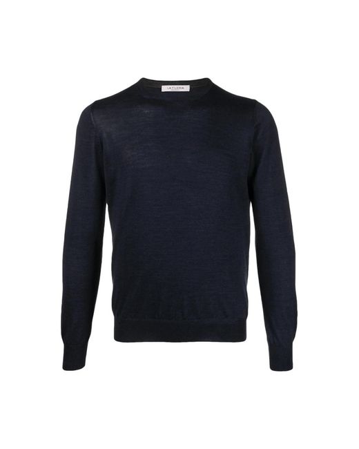 La Fileria Blue Round-Neck Knitwear for men
