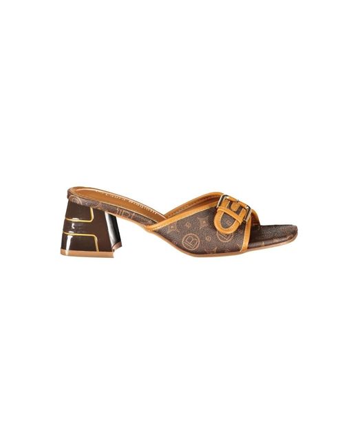 Laura Biagiotti Brown Heeled Mules