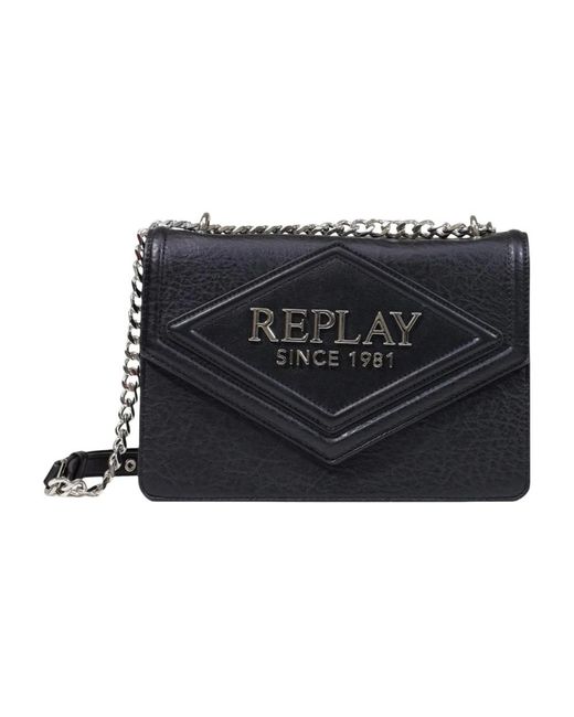 Replay Black Cross Body Bags