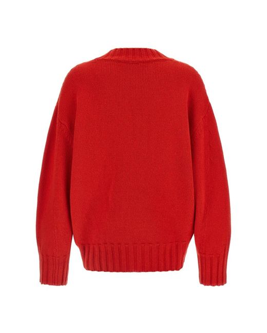 The Attico Red Round-Neck Knitwear