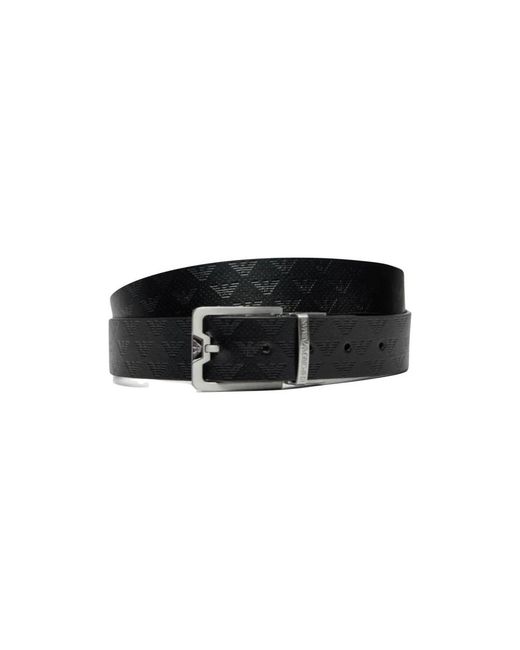 Armani Reversible Riem in het Black voor heren