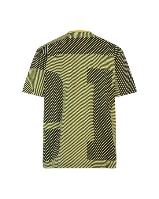 Ferrari Gelbes baumwoll-t-shirt oversized fit in Green für Herren