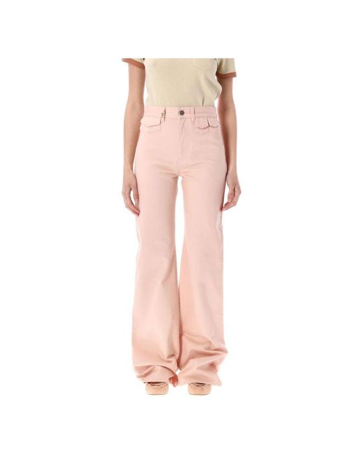 Wide Jeans Chloé en coloris Pink