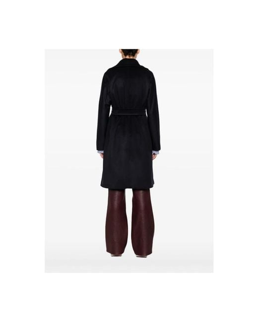 Max Mara Black Belted Coats