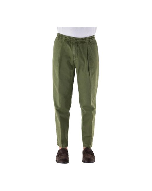 BRIGLIA Green Slim-Fit Trousers for men