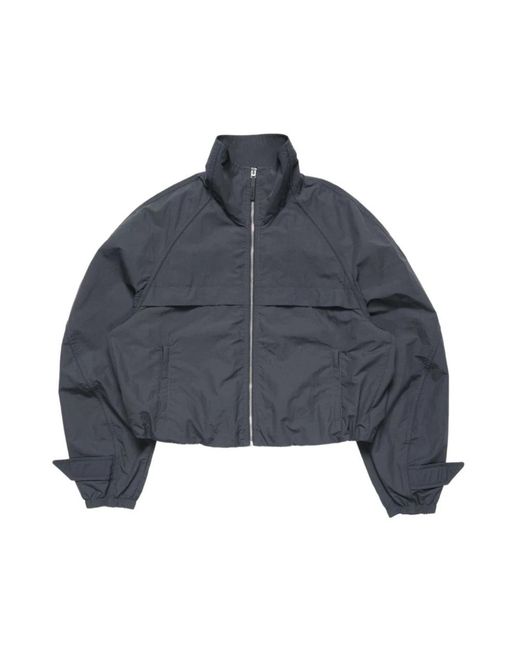 Acne Jassen ,Grijs ,Nylon Nylon Jacket in het Blue