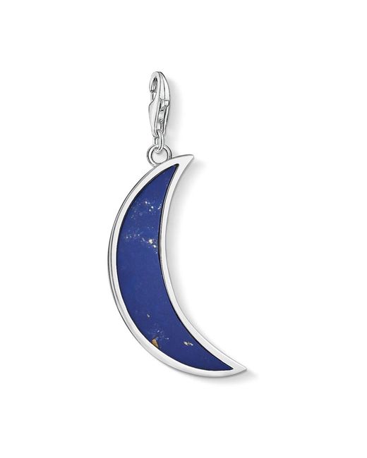 Charm pendente luna blu scuro di Thomas Sabo in Blue