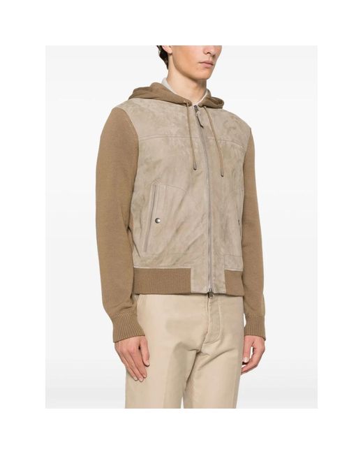 Giacca in camoscio e lana con zip di Tom Ford in Natural da Uomo