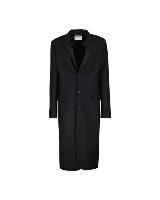 Moschino Black Belted Coats