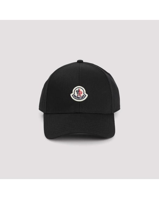 Moncler Accessoires ,Zwart ,Katoen Baseballpet in het Black voor heren