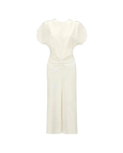 Victoria Beckham White Midi Dresses