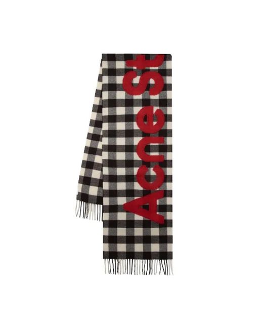 Acne Red Winter Scarves