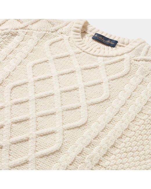 Brooks Brothers Natural Round-Neck Knitwear for men