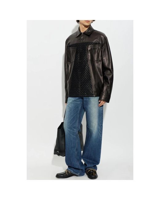 Leather Jackets McQueen de hombre de color Black