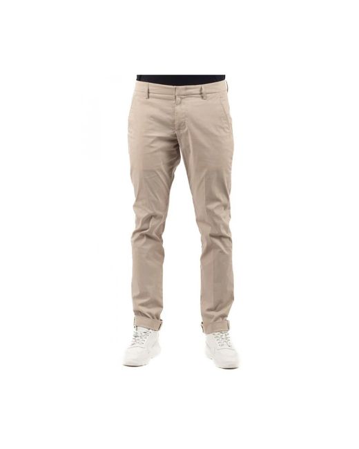Dondup Gray Slim-Fit Trousers for men