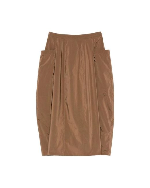 Tibi Brown Midi Skirts