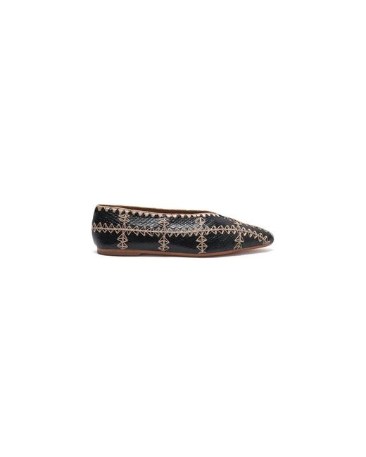 Maliparmi Black Patchwork-Faden Ballerina