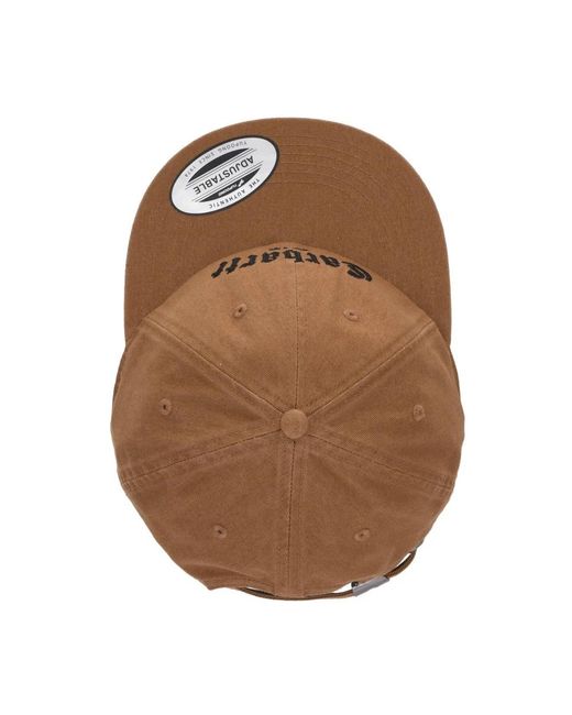 Carhartt Accessoires ,Bruin ,Katoen Onyx Platte Klep Pet Bruin/Zwart Mannen in het Brown voor heren