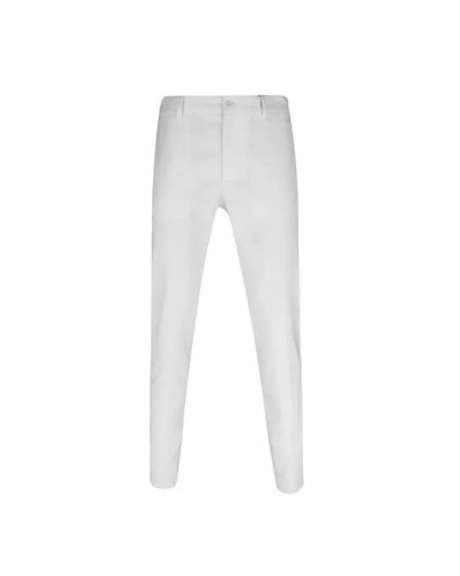 J.Lindeberg White Slim-Fit Trousers for men