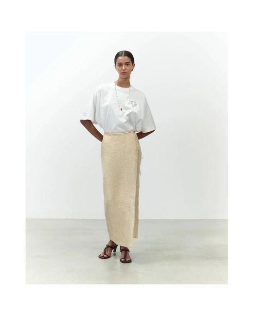Alysi Maxi Skirts in het Natural