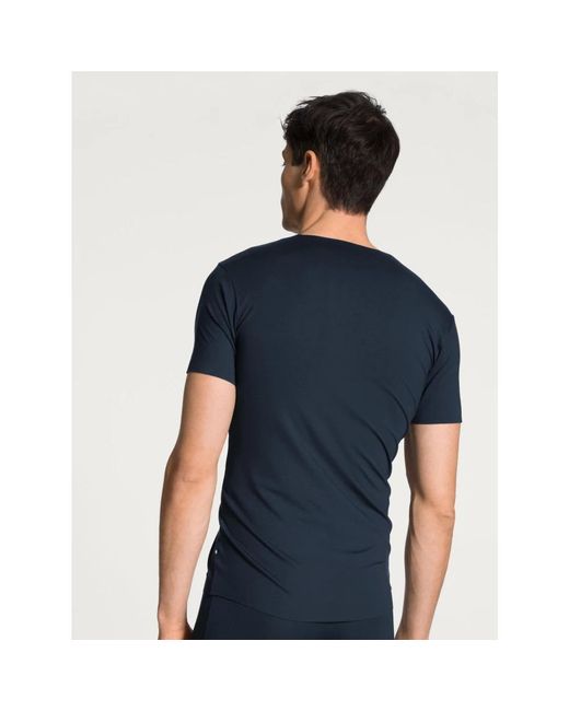 Calida Tops ,Blauw ,Katoen Casual Katoenen T-Shirt in het Blue voor heren