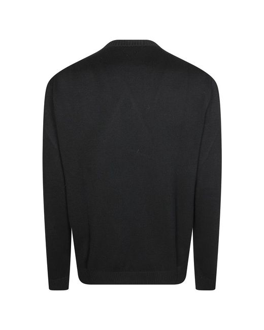 Daniele Fiesoli Black Round-Neck Knitwear for men